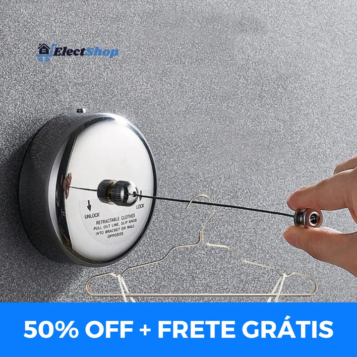 Varal Retrátil Elect® - (50% OFF) + FRETE GRÁTIS APENAS HOJE!