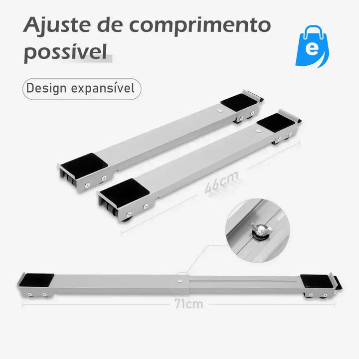 Suporte Ajustável de Moveis ProElect™ - Para Máquina De Lavar e Geladeira (ÚLTIMAS UNIDADES)